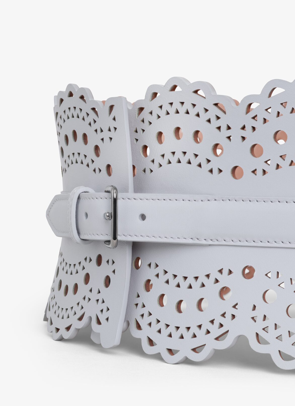 BUSTIER BELT IN VIENNE WAVE CALFSKIN ALAÏA PEARL BUSTIER BELT IN VIENNE WAVE CALFSKIN